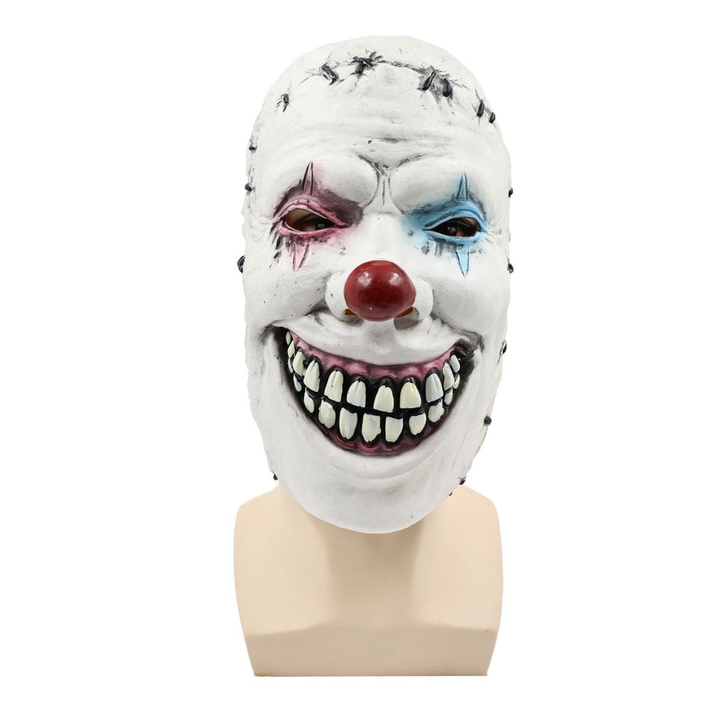 Máscara de palhaço assustador, cosplay de Halloween, resina de casa assombrada