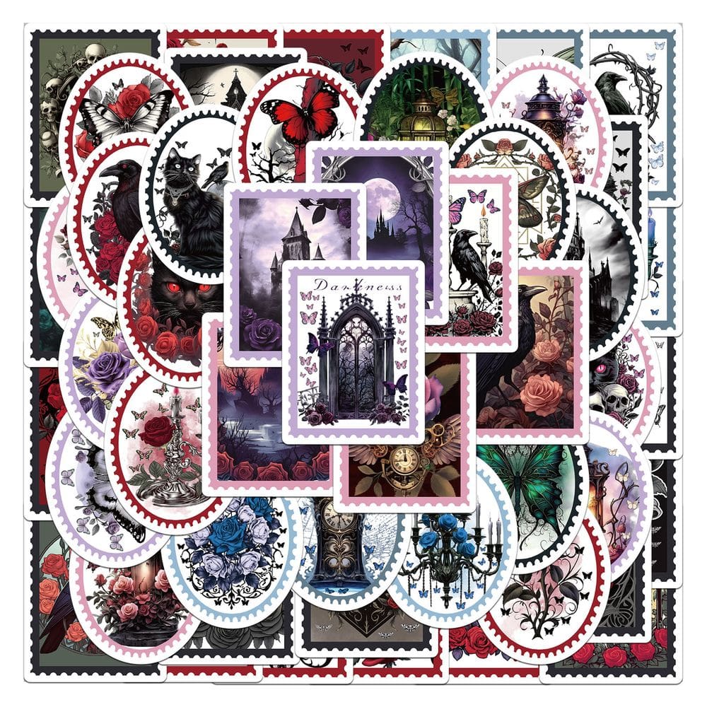 Adesivos, selo postal de alimentos, 50 unidades, sobremesas e bebidas fofas