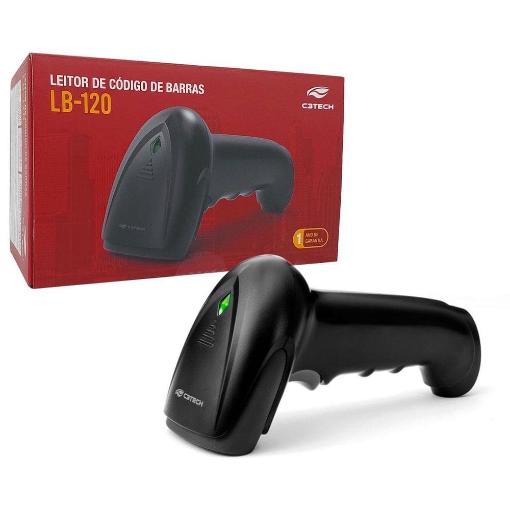 Leitor Código Barras C3Tech, Usb, 1D E 2D, Cmos, Preto