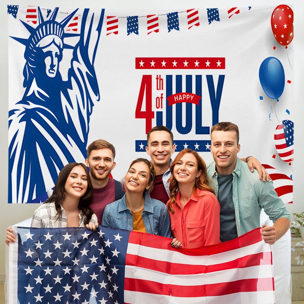 Tapeçaria para tapeçaria: 4 de julho, Dia da Independência dos EUA, 150x100cm