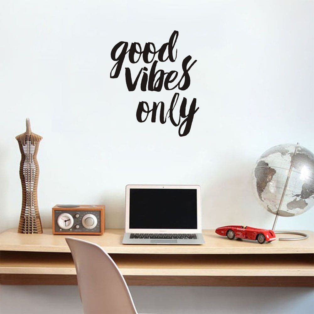Adesivos de parede Good Vibes Only PVC 28x43cm