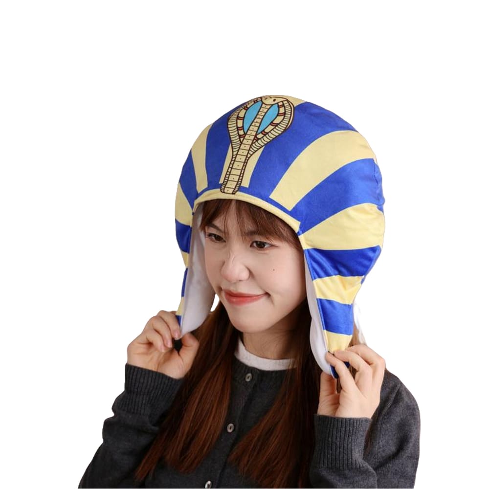 Chapéu de faraó egípcio para cosplay, poliéster de Halloween