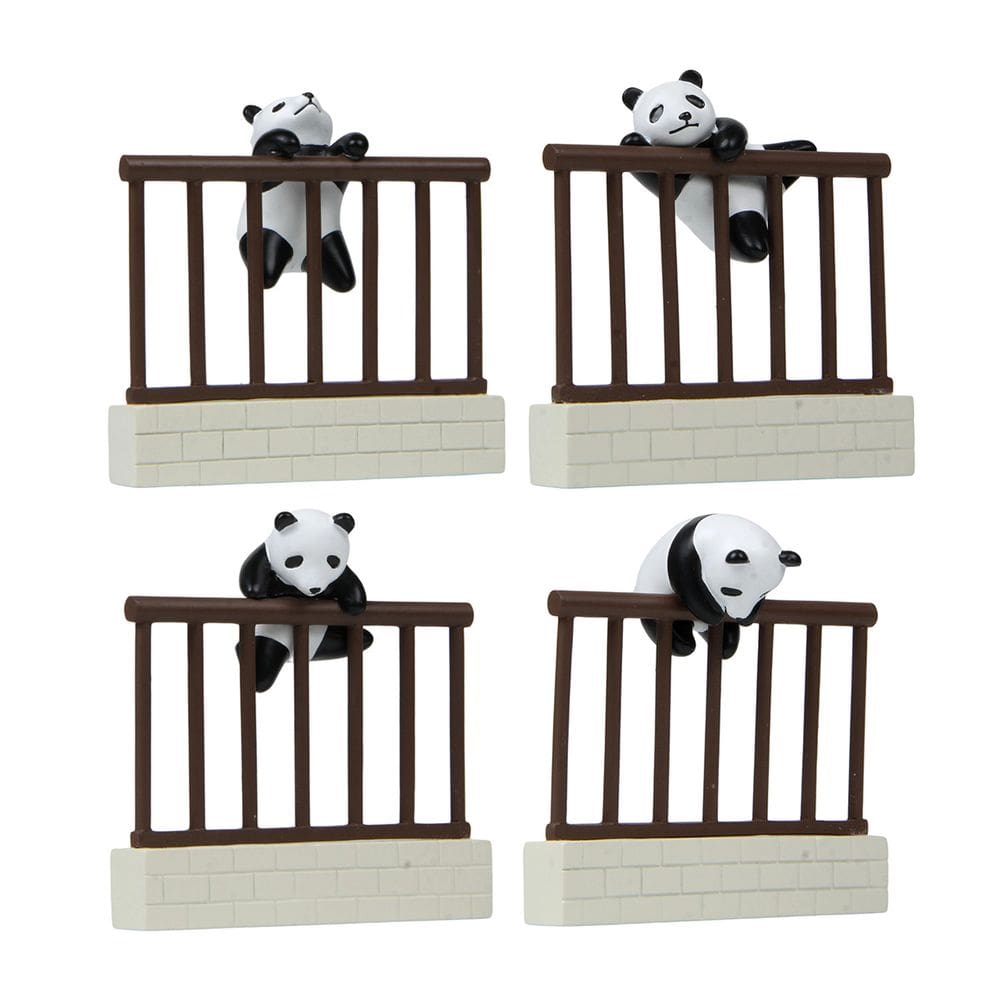 Esculturas de jardim e estatuetas de resina Adoráveis pandas escalando