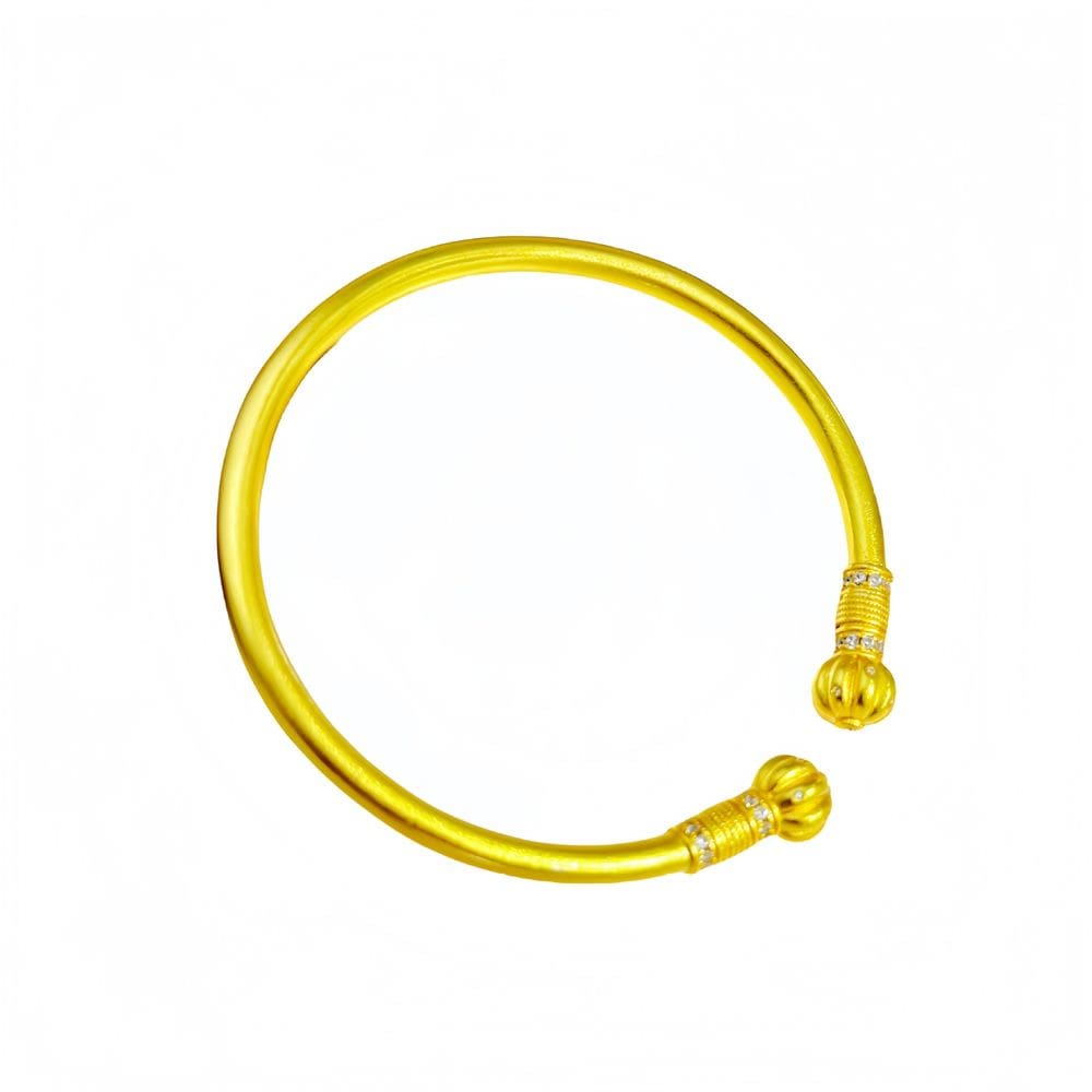 Pulseira Open Gold Placer para mulheres, estilo antigo e dourado