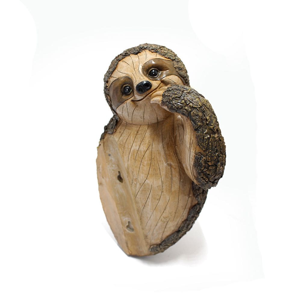 Escultura de decoração de jardim Adorable Sloth Resin 22cm