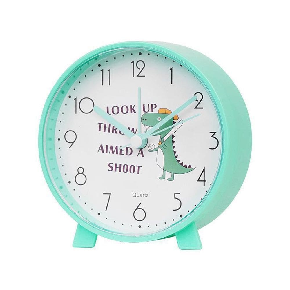 Despertador Cute Dinosaur Cartoon Green Plastic 11cm