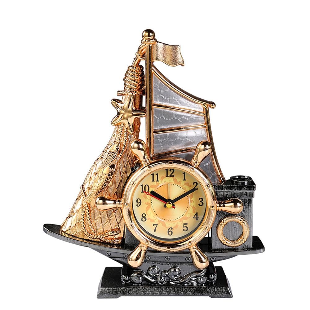 Despertador Creative Sailing Style Vintage Eur em forma de navio