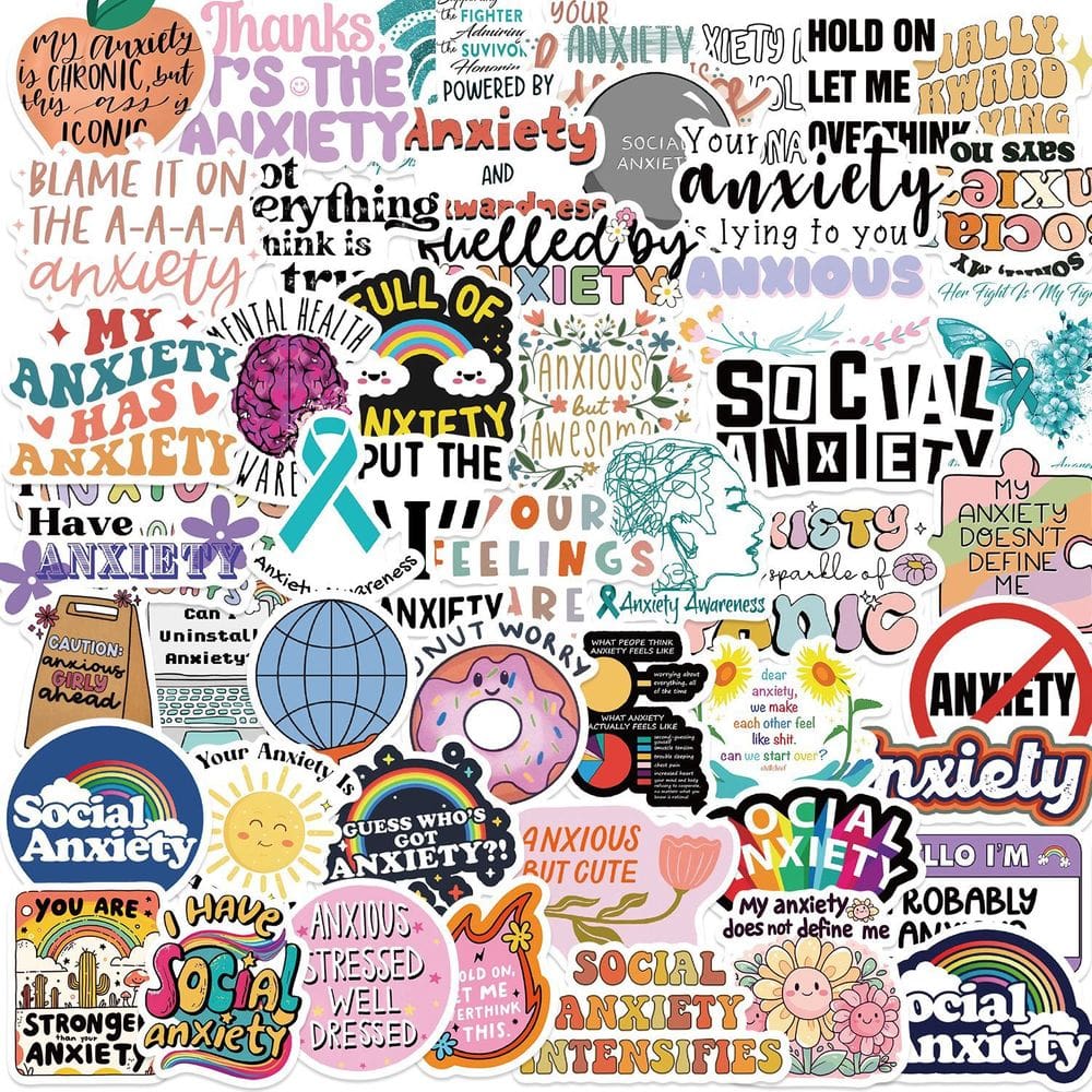 Pacote de adesivos Inspirational, 50 unidades Aesthetic Pink Self Care