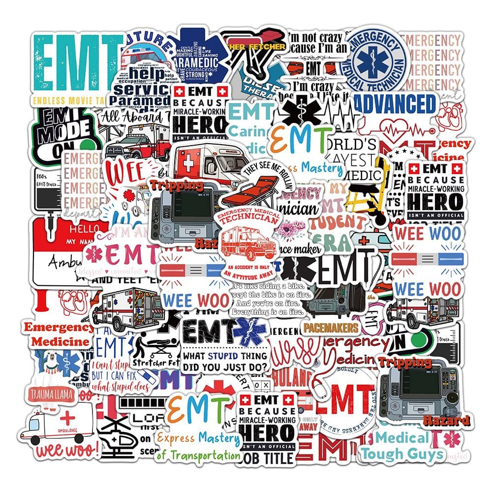 Pacote de adesivos Doctor Theme, 50 unidades de vinil impermeável