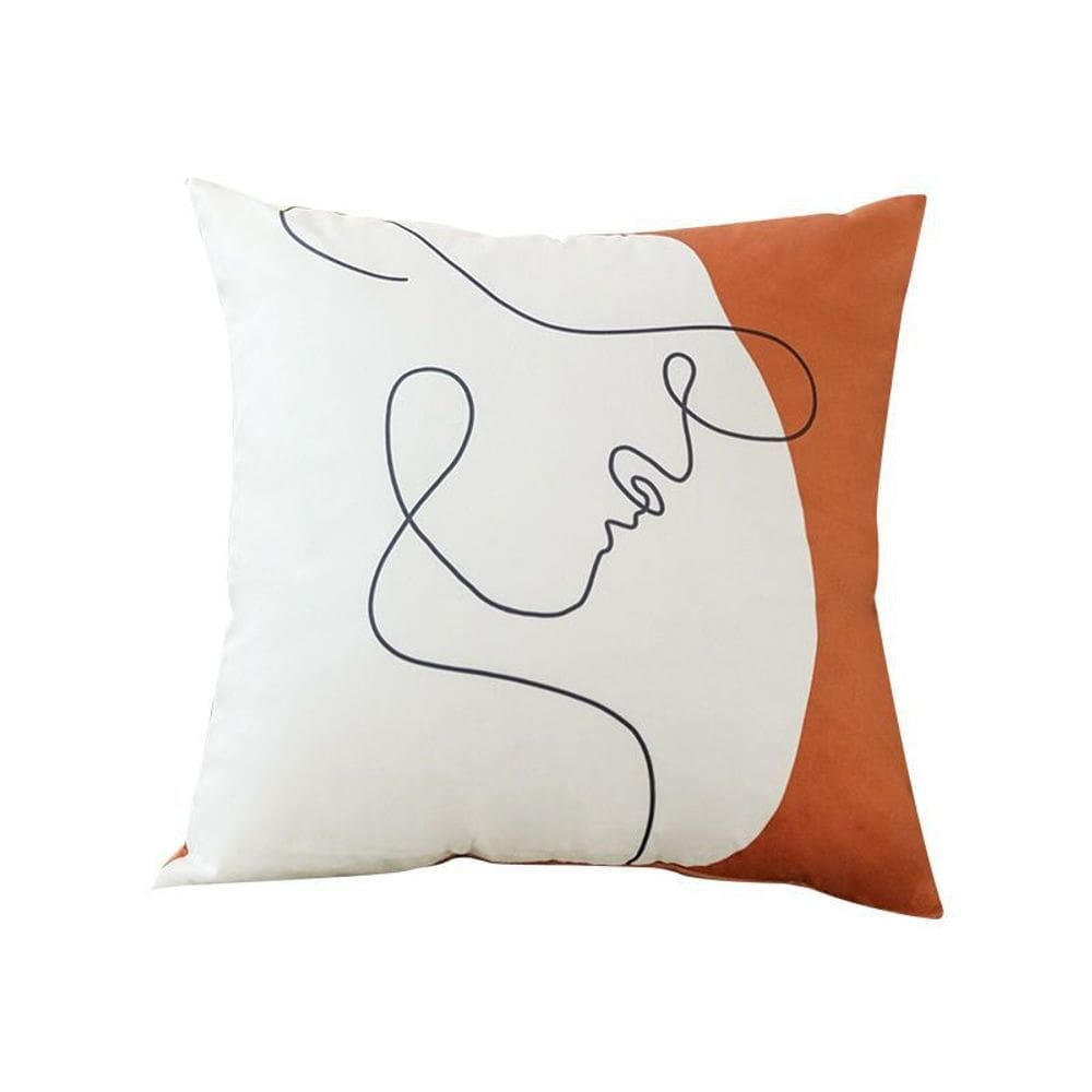 Capa de almofada: almofada decorativa, linha abstrata minimalista
