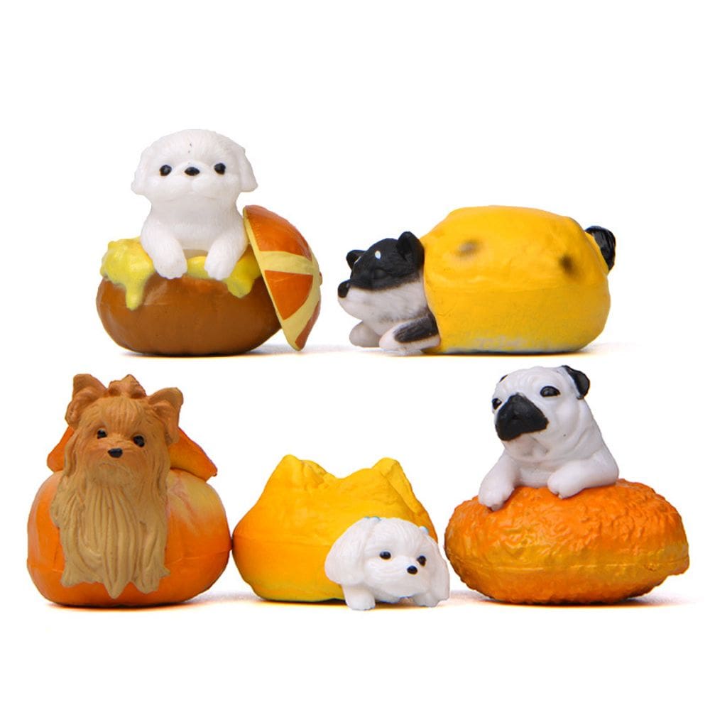 Estatuetas criativas para cães em PVC para decoração de jardim Adorable Puppy