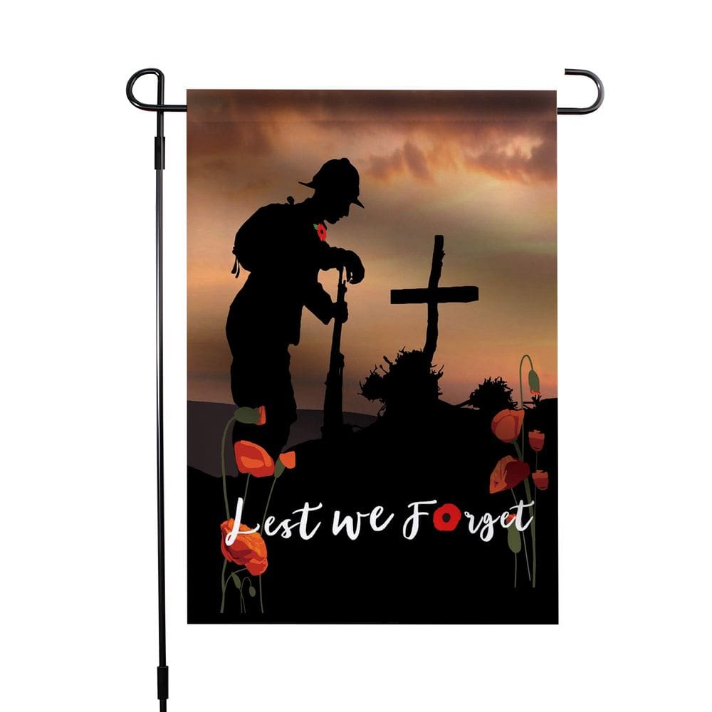 Bandeira de jardim para que não esqueçamos a lembrança 30x45cm poliéster