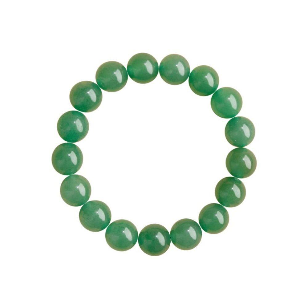 Pulseira de miçangas Aventurine de 12 mm para mulheres de 2025 com design elástico