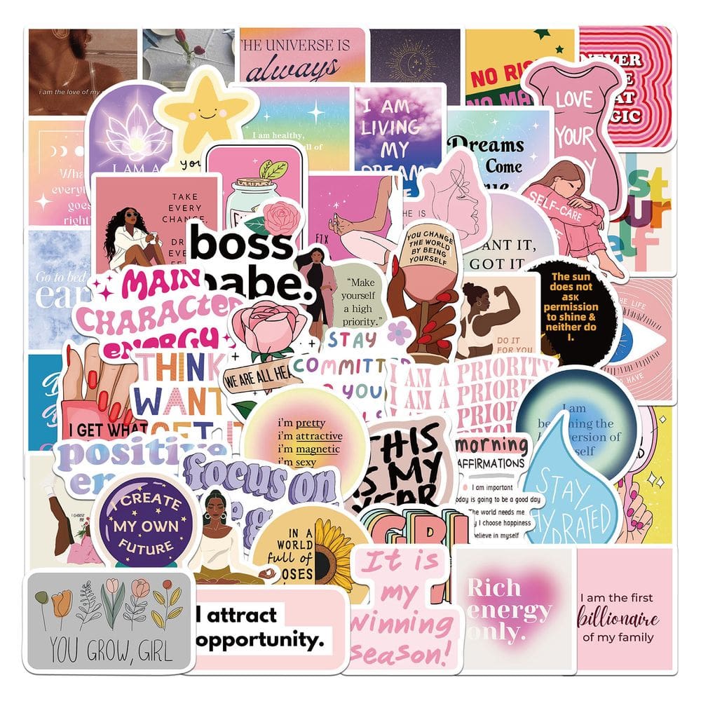 Pacote de adesivos feministas, 100 peças, empoderamento dos direitos das mulheres