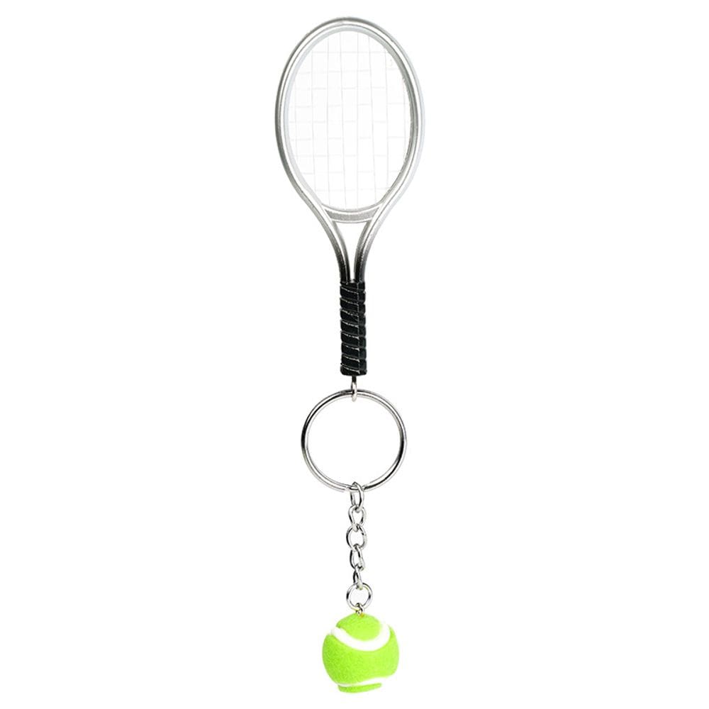 Mini raquete de tênis com bola de tênis para fãs de tênis