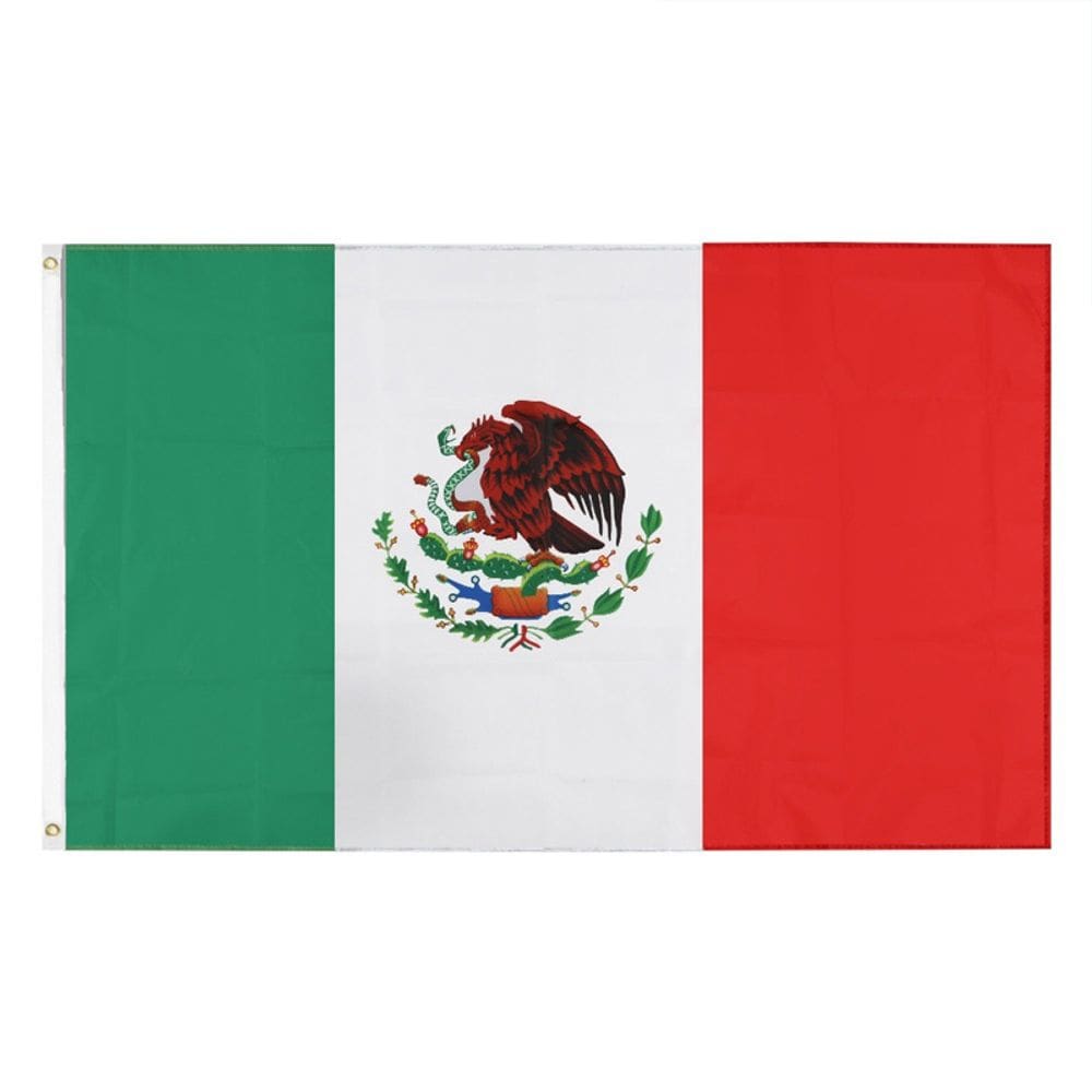 Bandeira Nacional do México 150x90cm 100% poliéster durável