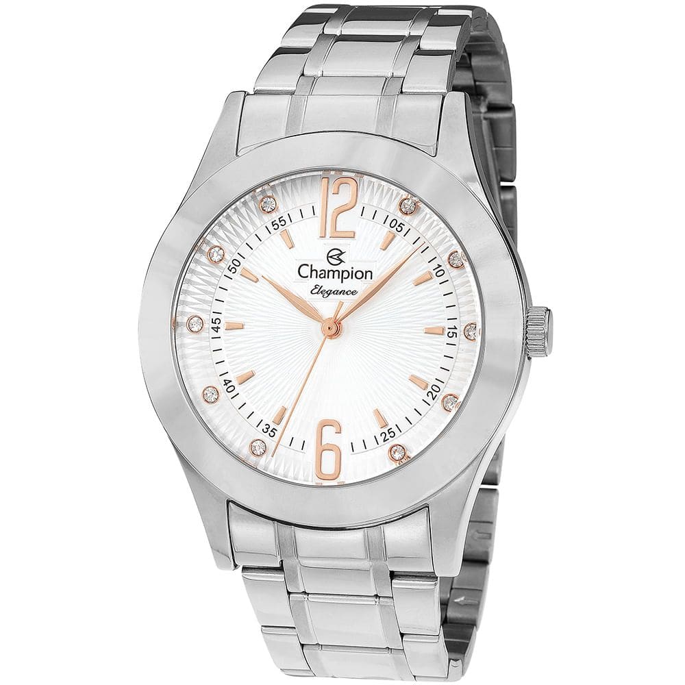 Relógio CHAMPION feminino analógico prata CN20800Q