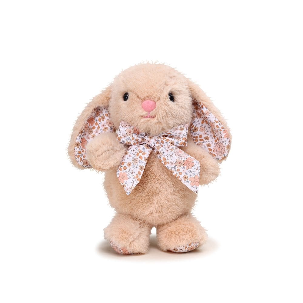 Chaveiro de pelúcia, coelhinho fofo com laço floral de 25 x 32 cm para todas as idades