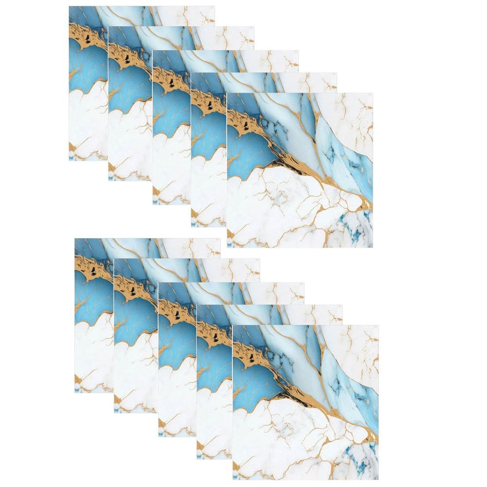 Placa Adesiva Marmore 3D Kit 10 uni Papel de Parede Autocolante Obra Reforma Casa Banheiro Cozinha Ambiente