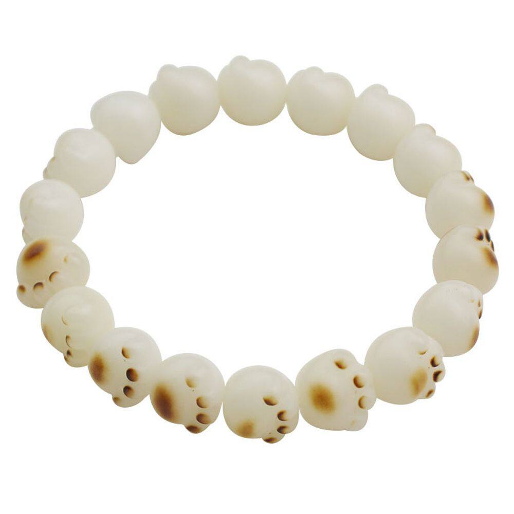 Pulseira Bodhizi esculpida em pata de gato para mulheres, estilo queimado de 12 mm