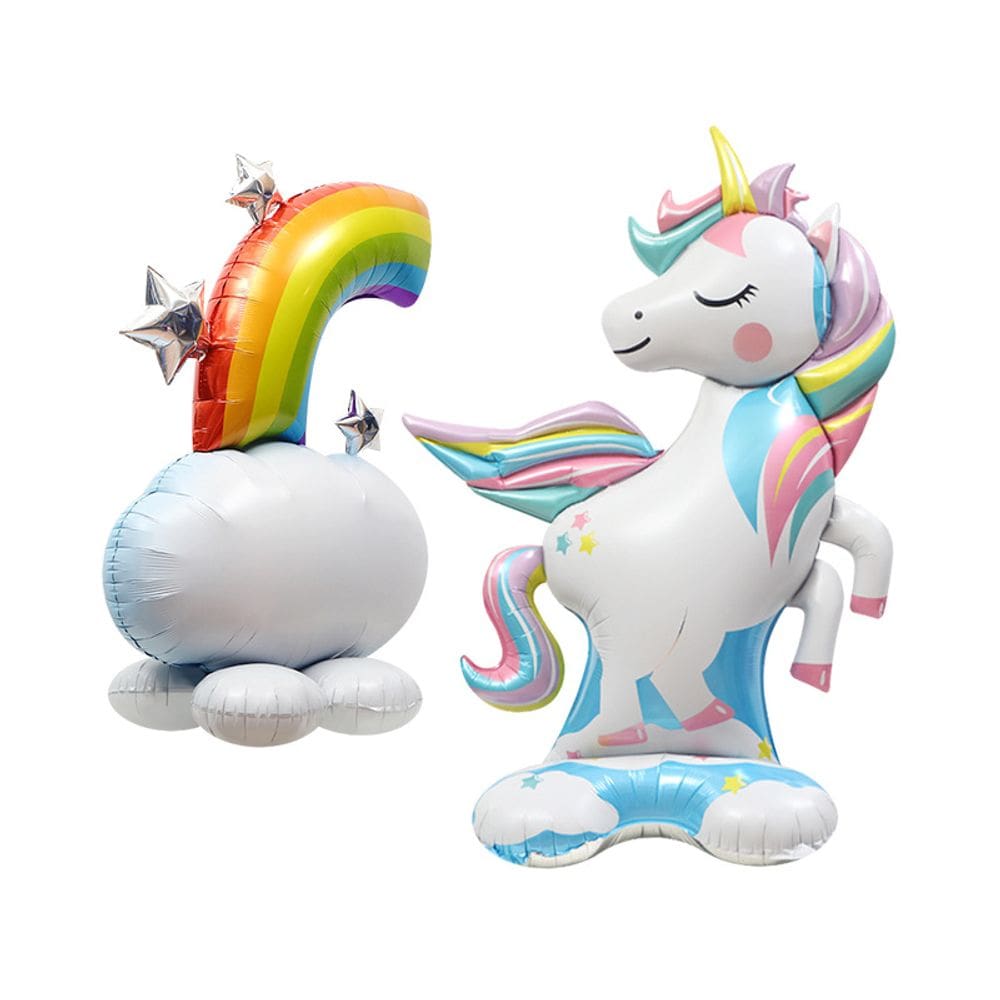 Conjunto de balões Unicorn and Rainbow Foil 4D 118x83cm 106x75cm