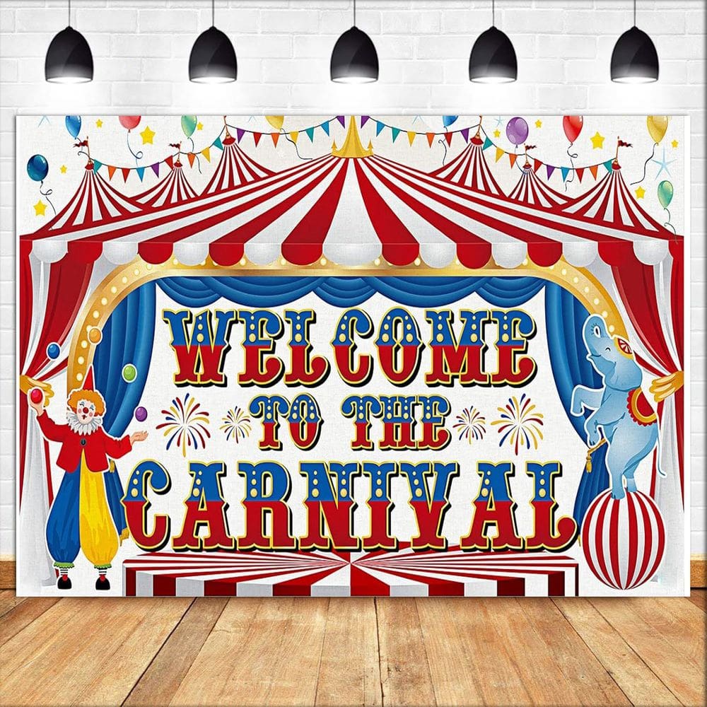 Tapeçaria pendurada na parede, festa de carnaval, circo, palhaço 150x100cm