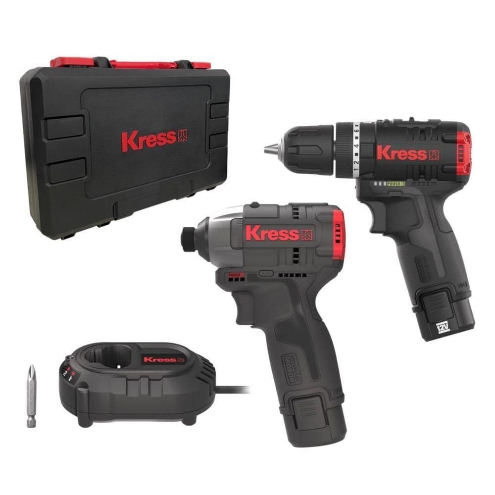 Kit Kress 12v Brushless Kuc12 + Kub50.2 – Combo Potente, Resistente E Profissional Para Máxima Perfo