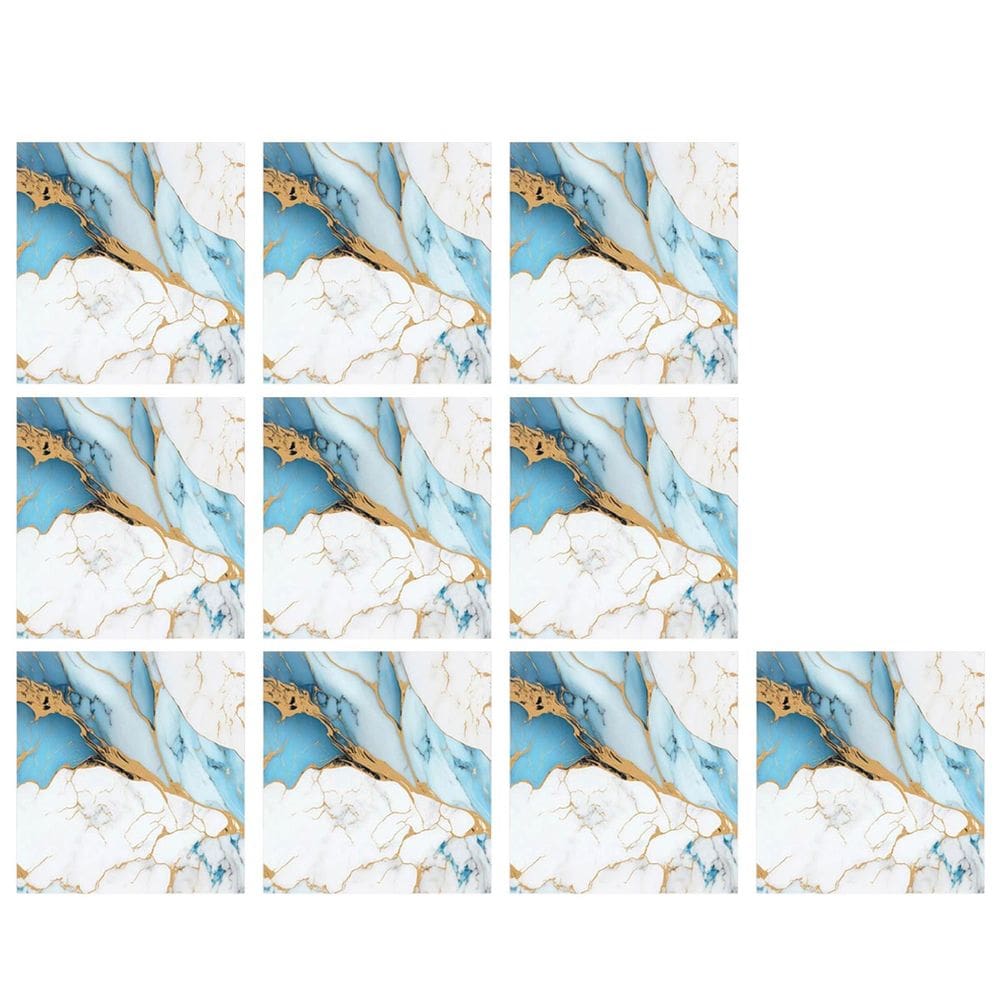 Placa Adesiva Marmore 3D Kit 10 uni Autocolante Papel de Parede Obra Reforma Casa Cozinha Banheiro Ambiente Decoraçao