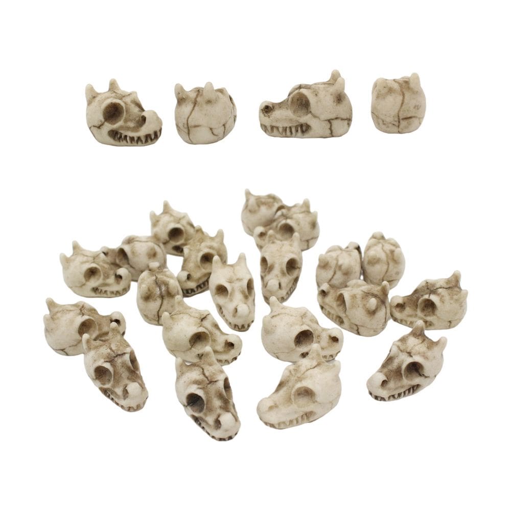 Conjunto de decoração de jardim Mini Dinosaur Skull 20PCS Resin Fossi