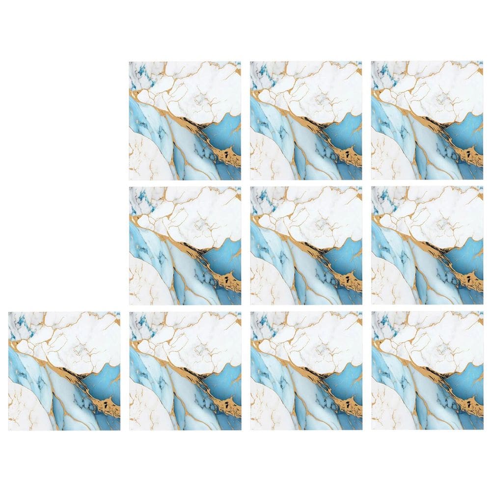 Placa Adesiva Marmore 3D Kit 10 uni Autocolante Papel de Parede Obra Reforma Ambiente Moderno Casa Banheiro Cozinha