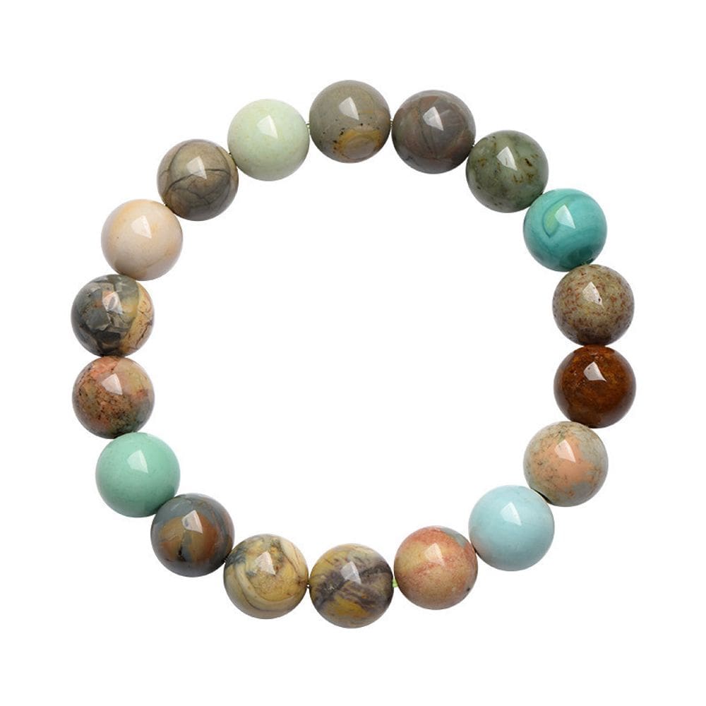 Pulseira de pérolas naturais de ágata Alashan de 8-9 mm para homens e mulheres