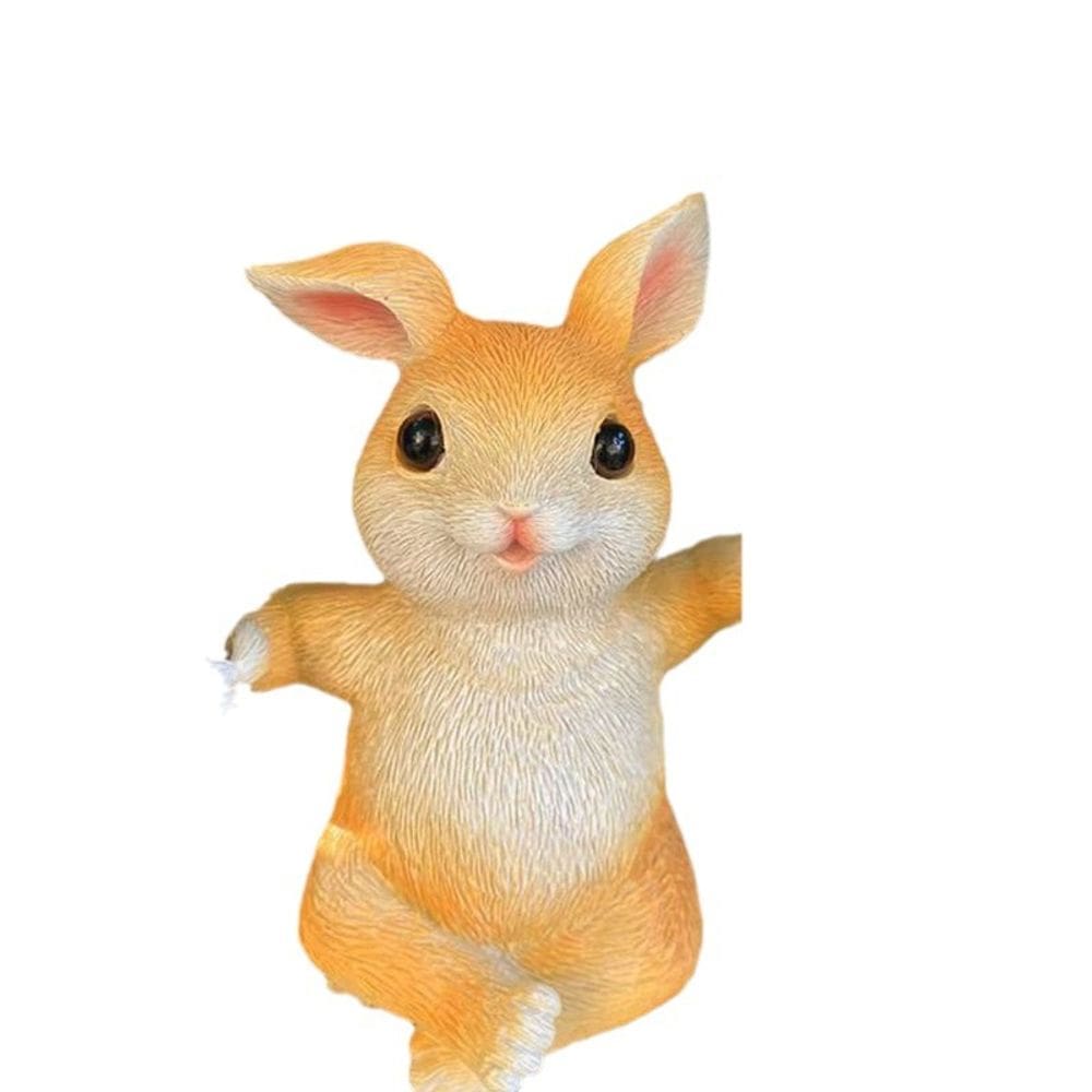 Decoração de jardim Resin Rabbit Swing Cute Hanging Bunny Sta