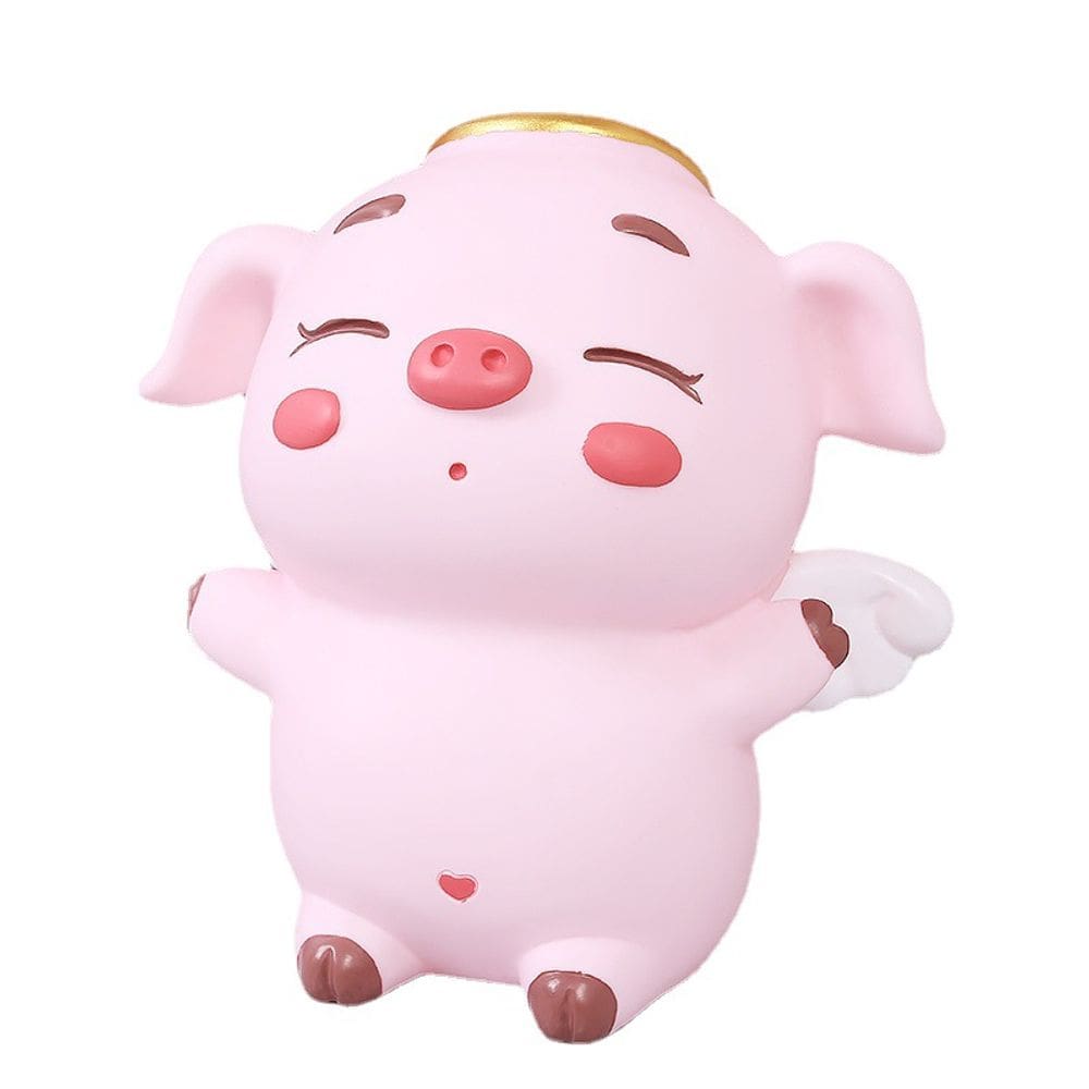 Desenho animado de PVC Piggy Coin Bank Angel para economizar dinheiro para crianças