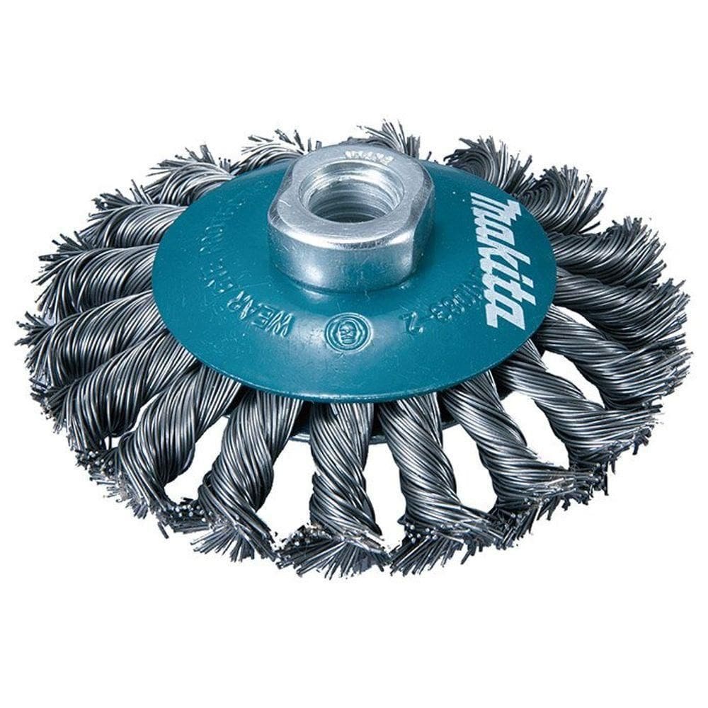 Escova De Aço Tipo Cônica Fio Trançado 100mm M14 Makita D-55407
