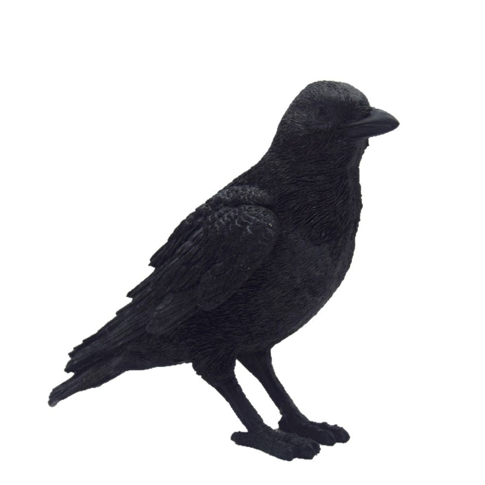 Decoração de jardim Black Raven Sculpture Resin 475g 23,5 cm