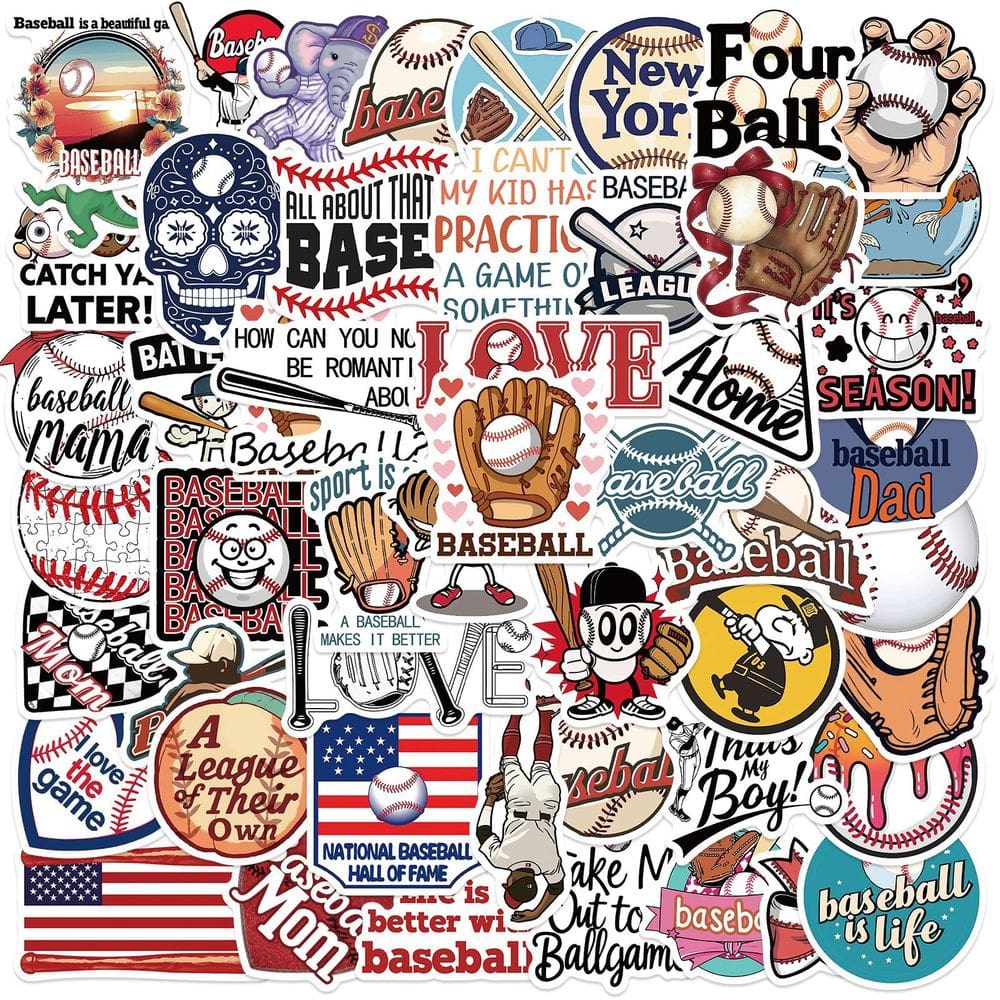 Pacote de adesivos Mixed Sports, 50 unidades de vinil impermeável para bricolage