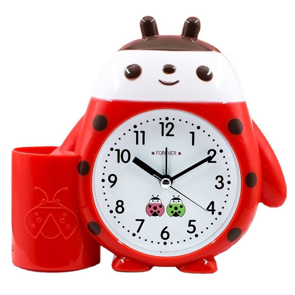 Despertador em forma de joaninha para crianças Material ABS 14x15x5cm