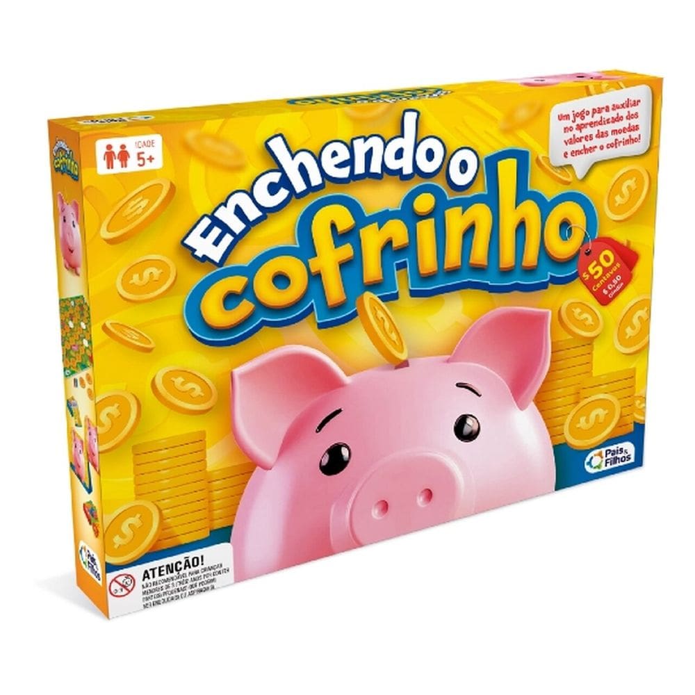 Jogo De Tabuleiro Enchendo O Cofrinho - Pais E Filhos 792873