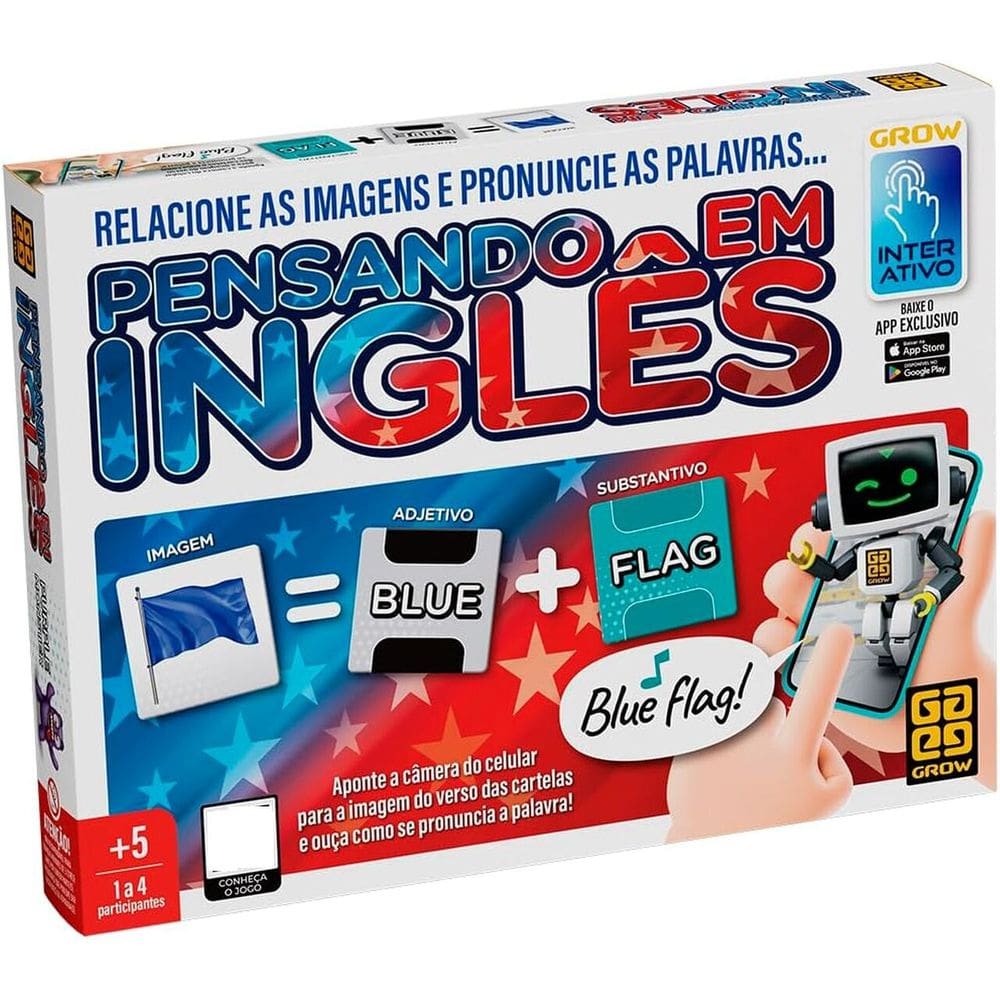 Jogo Educativo Pensando Em Inglês - Grow 4588