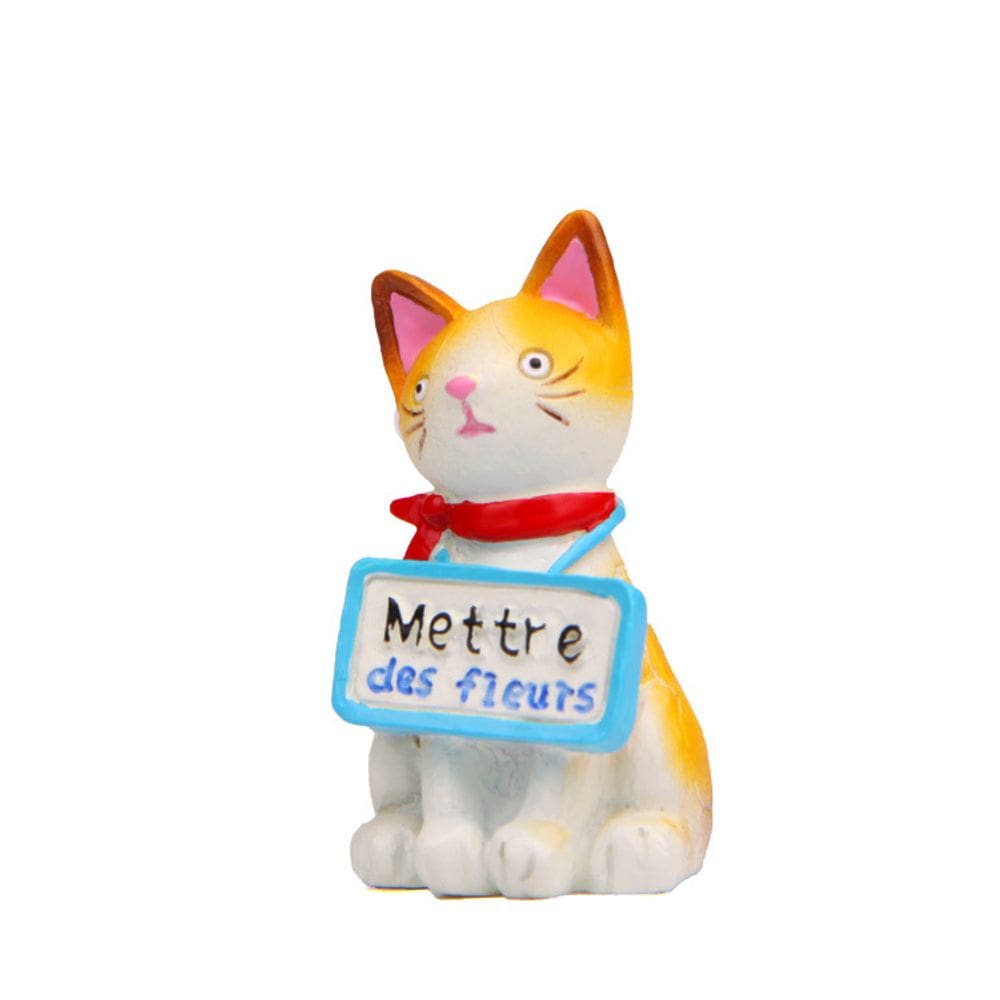 Estátua de jardim, linda escultura de resina de gato 2,7x5cm 21g