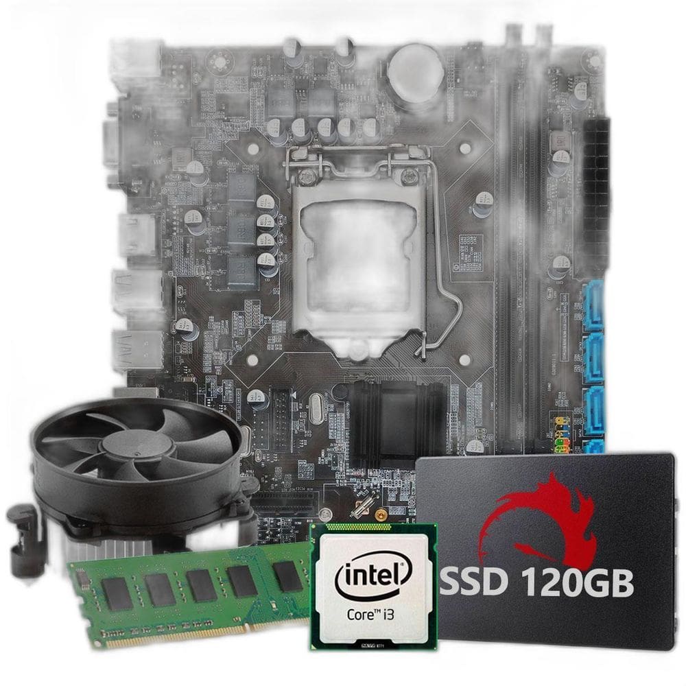 Kit Upgrade Intel Core I3 7 Geração, 4Gb Ram, Ssd 120Gb,