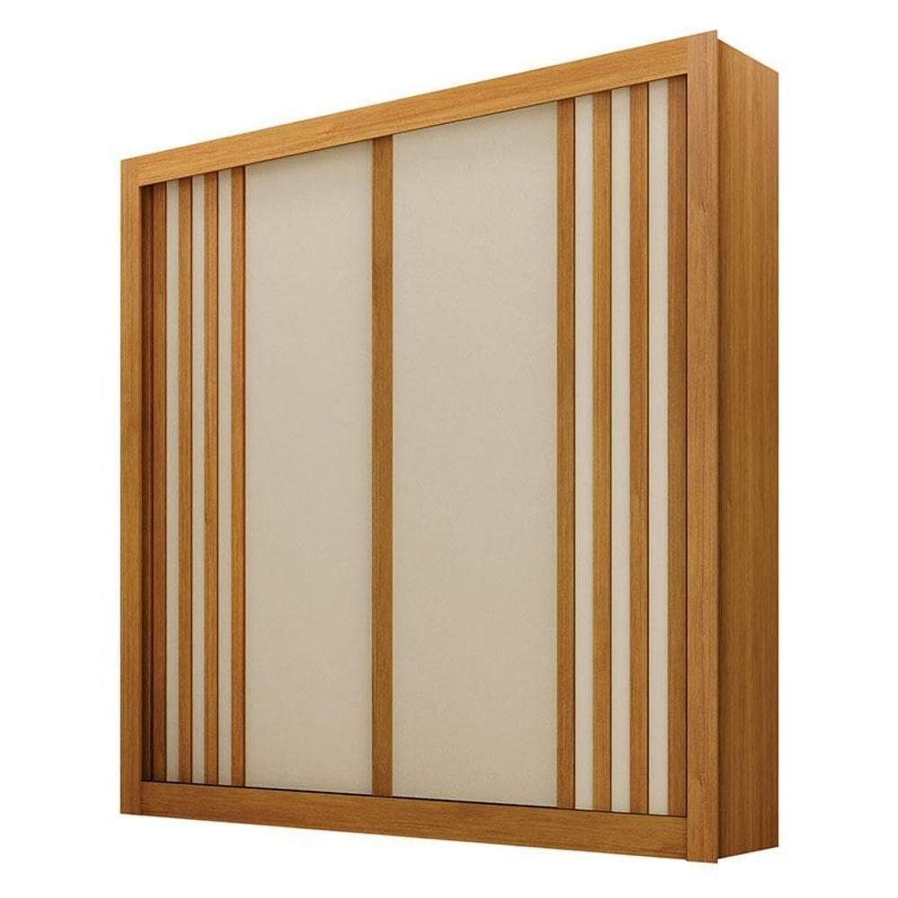 Guarda Roupa Solteiro 2 Portas Milano Cinamomo Off White - Leifer Móveis