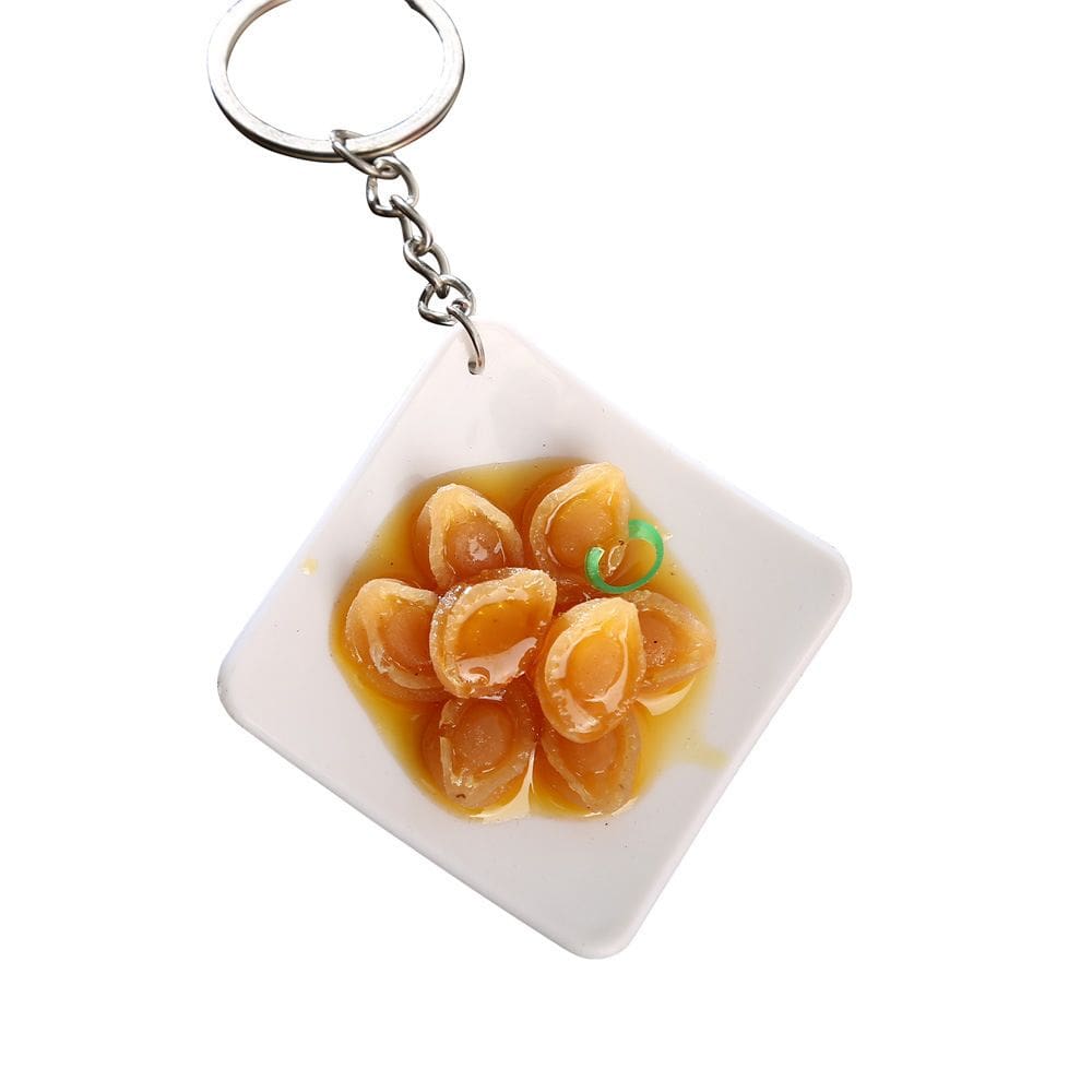 Chaveiro Creative Square Plate Food, modelo de prato de PVC