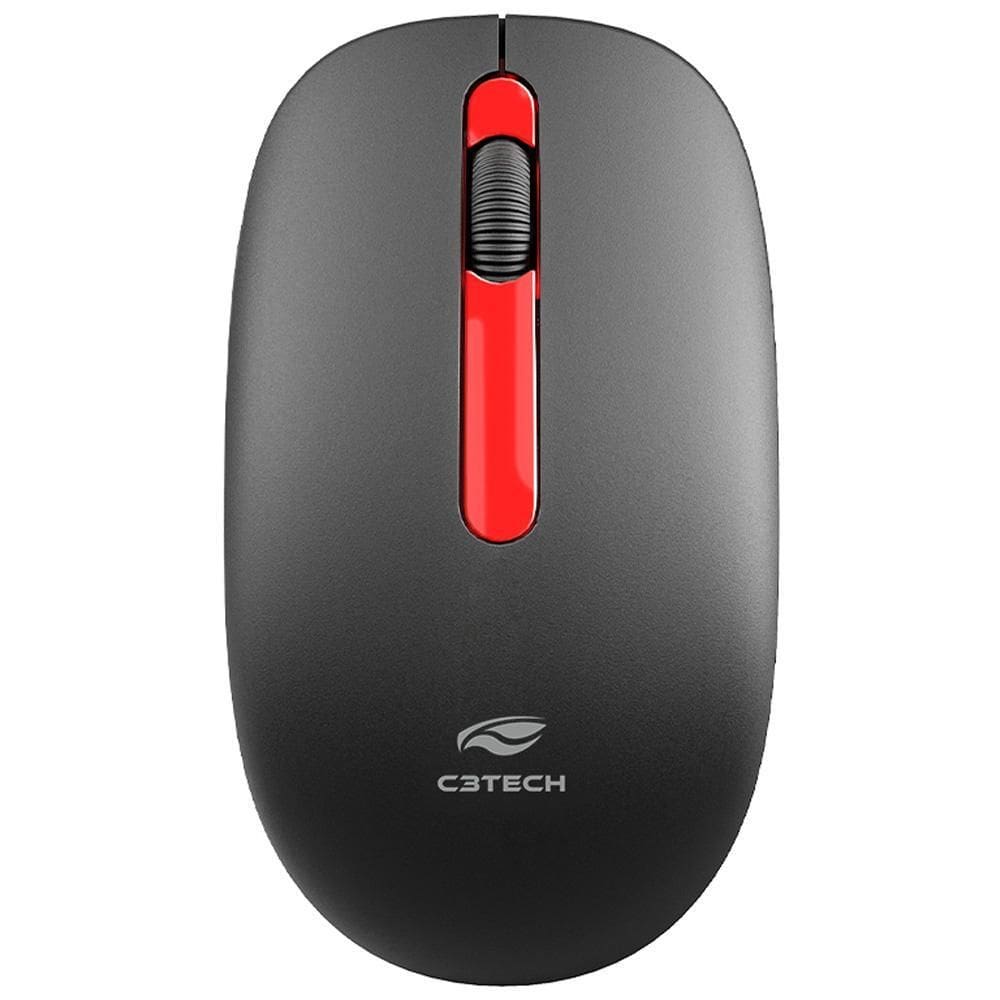 Mouse Sem Fio, Plug And Play, 1.200 Dpi, M-W15Rbk, C3Tech
