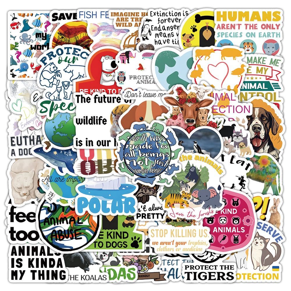 Adesivos Climate Change Awareness, 50 unidades de vinil impermeável