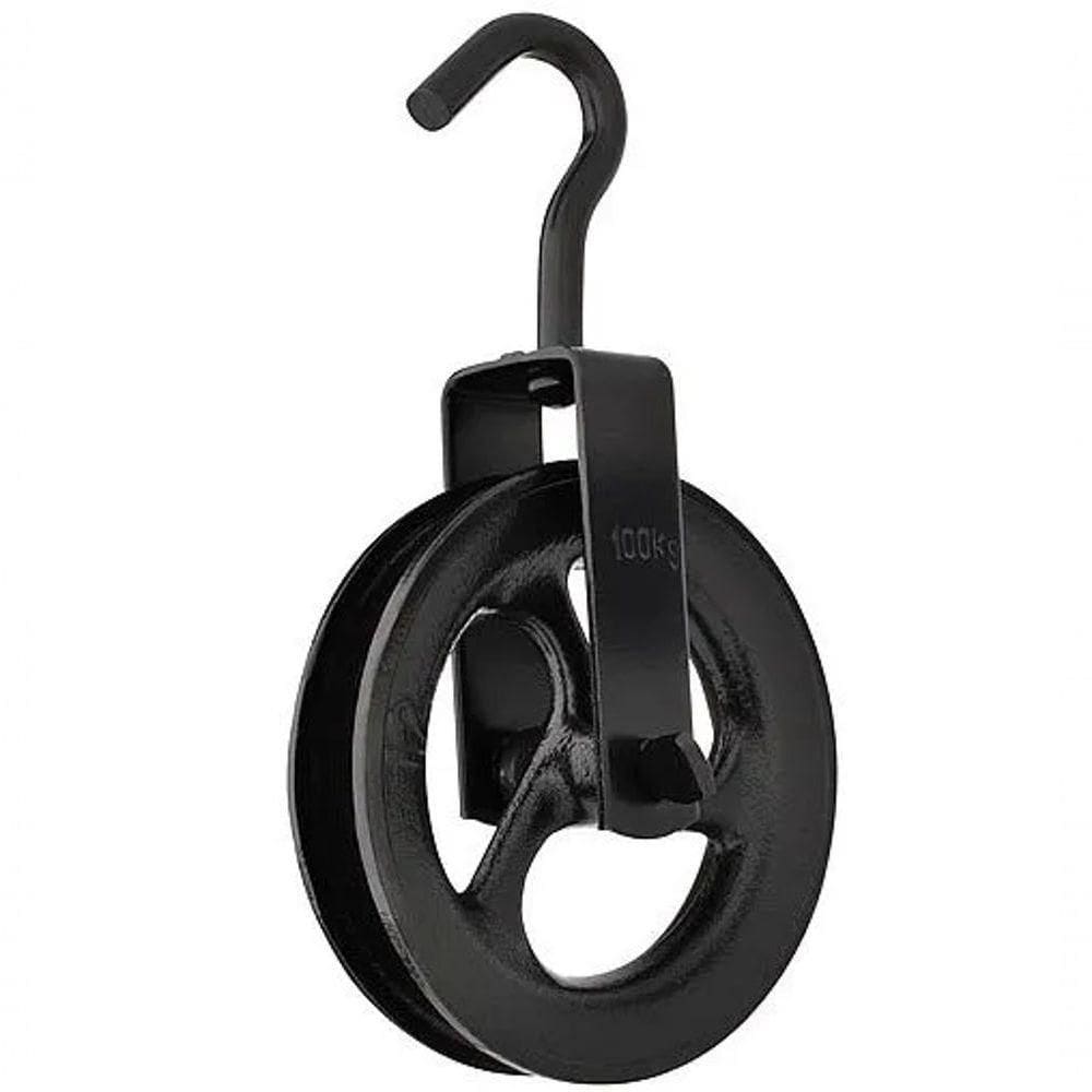 Roldana De Ferro 160mm Com Gancho Paraboni 100156