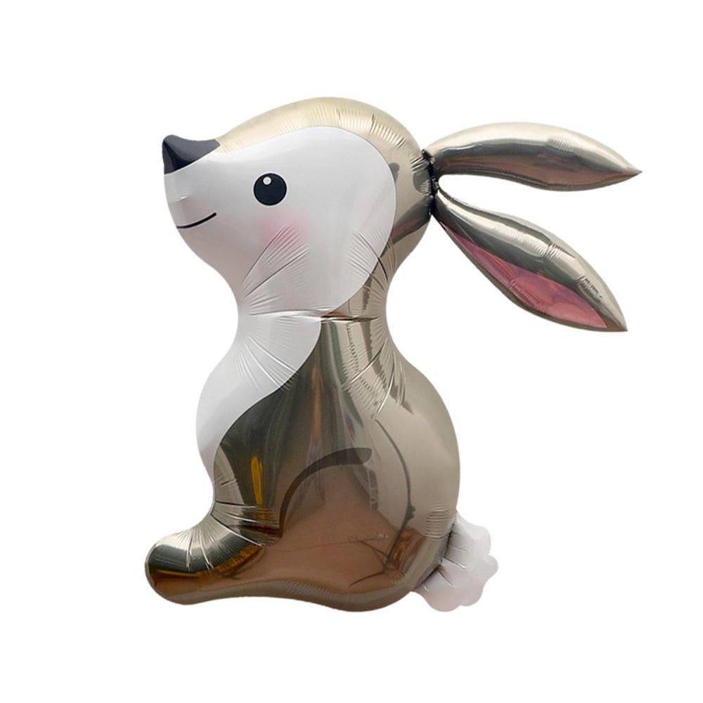 Balão metalizado Cute Bunny 3D Cartoon Rabbit Design