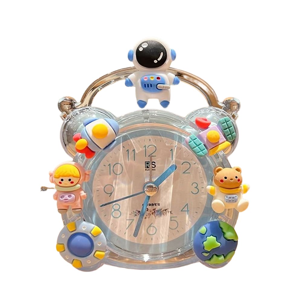 Despertador Cartoon Astronaut Kids Bedroom Silent Function