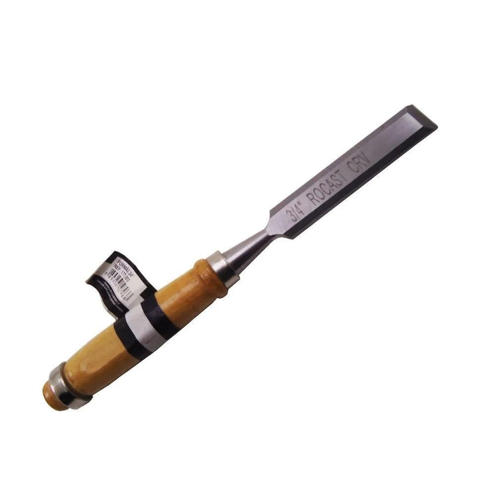 Formão Chanfrado 19mm 3-4 Com Cabo De Madeira Rocast