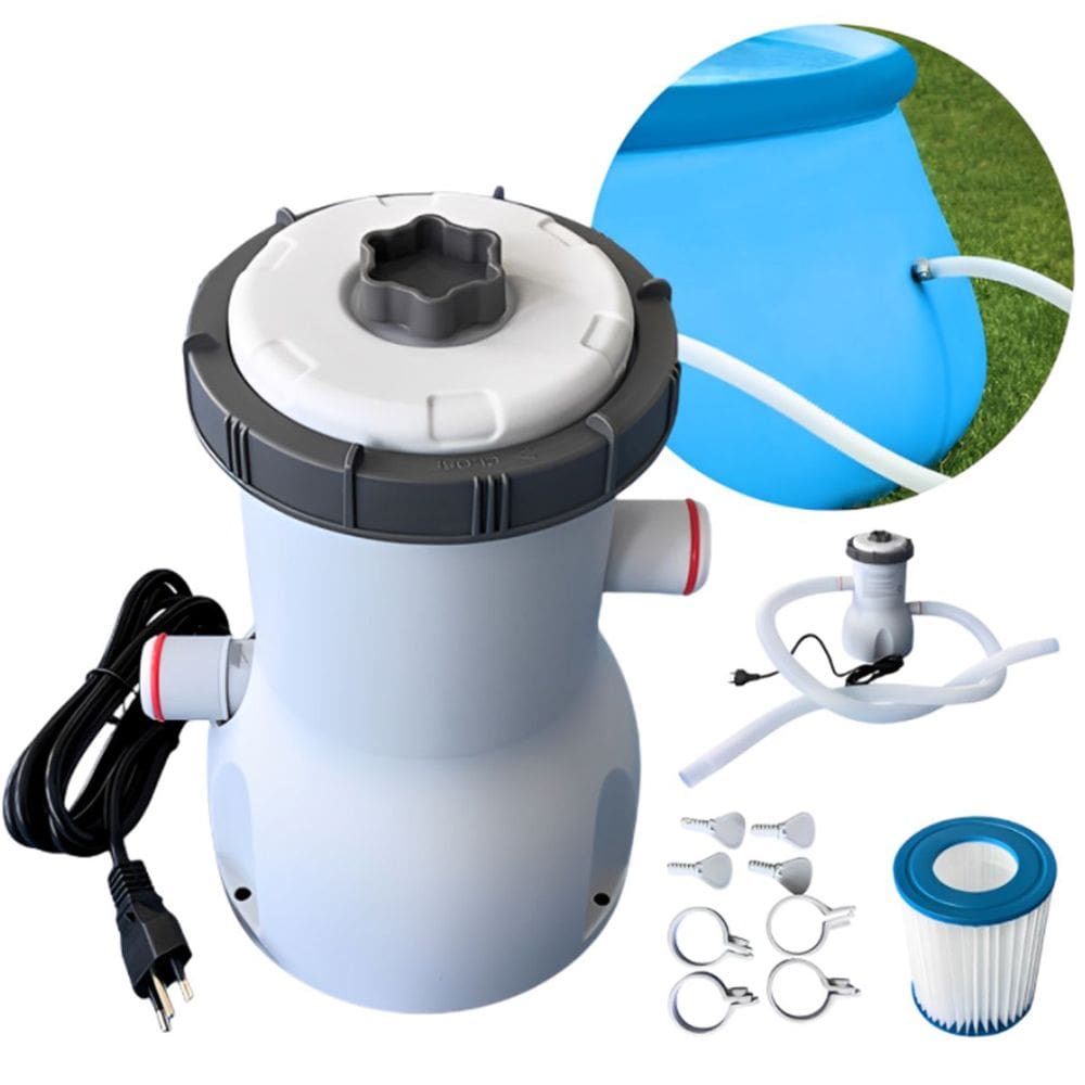 Filtro para Piscina Inflavel Vazão 3028 L/h Portátil Bomba Filtrante Desmontável 110V Importway